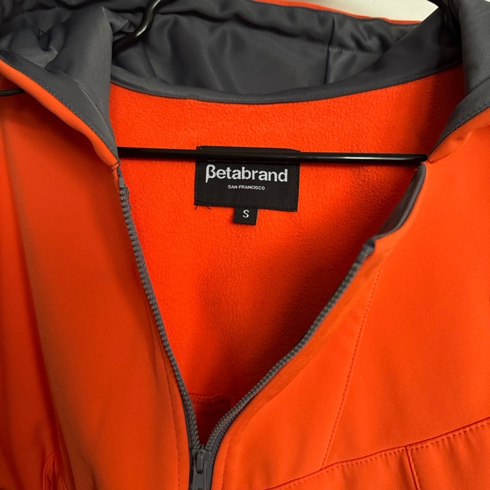 Betabrand Bright Orange DARPA Jacket with Black Accents - Picture 2 of 3